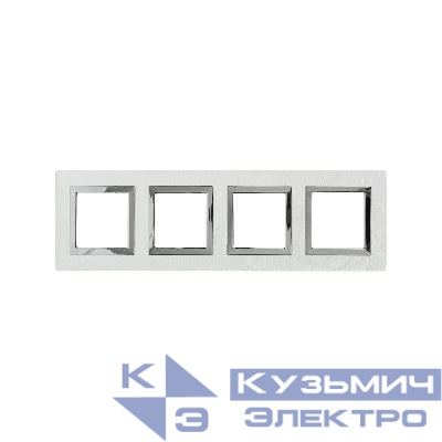 Рамка 4-м 8мод. Avanti алюм. сер. DKC 4404838