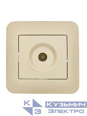 Розетка телевизионная проходная TV СП ASTI IP20 в сборе крем. LEZARD 7081-0303-129