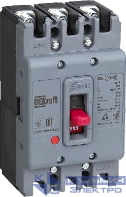 Выключатель автоматический 3п 40А 25кА ВА-302 DEKraft 22745DEK