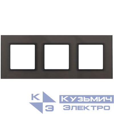 Рамка 3-м 14-5103-32 стекло Elegance сер.+антрацит ЭРА Б0034522