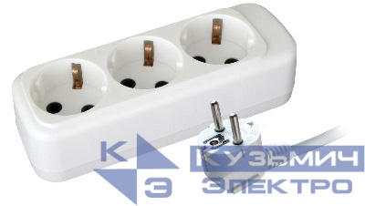 Удлинитель 3х3м с заземл. 10А IP20 SR 3х3-Z УХз10-103 2.2кВт ПВС Volsten 12426