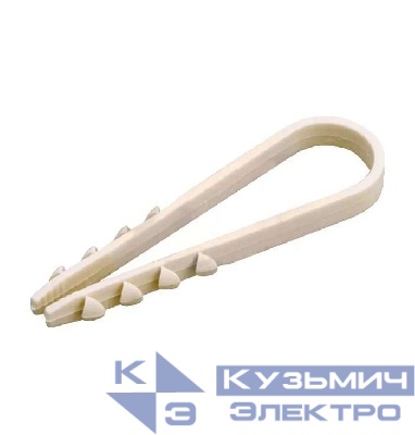 Дюбель-хомут 11-18 для круглого кабеля бел. (уп.100шт) REXANT 07-4502