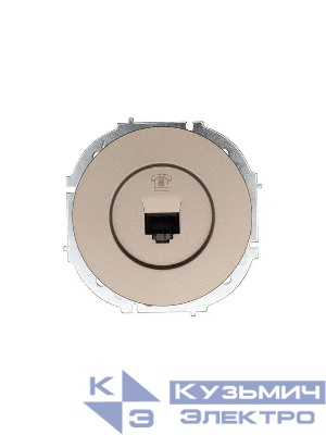 Розетка телефонная СП OSEN RJ11 евро механизм титан LEZARD 743-3788-137