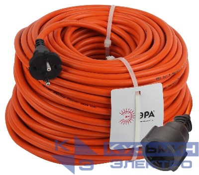 Удлинитель-шнур 1х50м без заземл. 16А IP20 UPx-1-2х1.5-50m ПВС 2х1.5 (бухта) Эра Б0046809