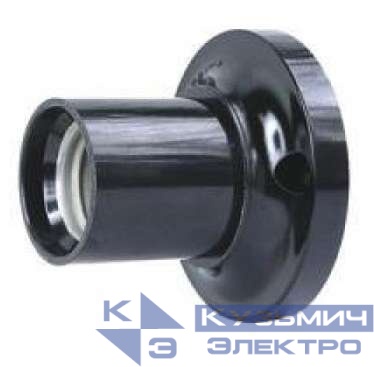 Патрон потолочный E27 4А 250В карболит. черн. (инд. упак.) UNIVersal 5560729