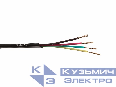 Кабель Телефонный 4с, CU, 100м, плоский, черный NETKO Optima