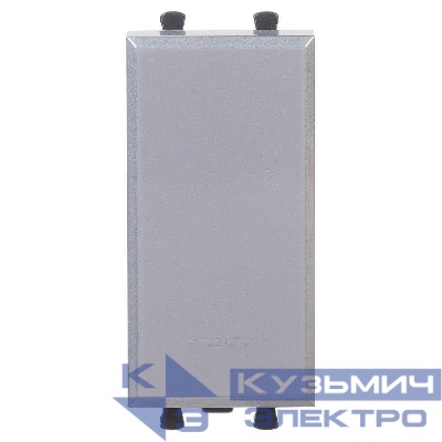 Переключатель модульный 1-кл. 1мод. Avanti "Закаленная сталь" 16А сер. DKC 4404111