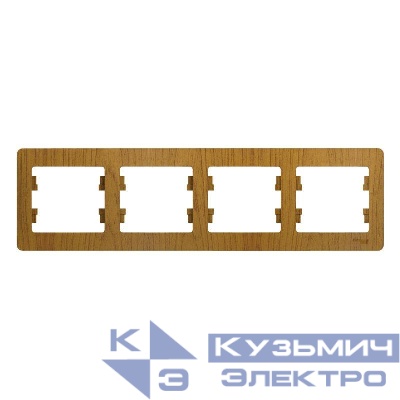 Рамка 4-м Glossa горизонт. дерево дуб SE GSL000504