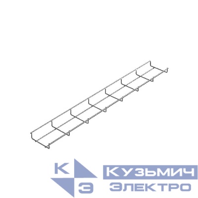 Лоток проволочный 400х35 L3000 сталь 4мм PL35-400-3000 оцинк. КМ LO0653