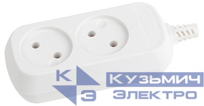 Колодка удлинителя 2-м без заземл. KX-2 Эра Б0028330