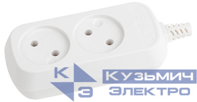 Колодка удлинителя 2-м без заземл. KX-2 Эра Б0028330