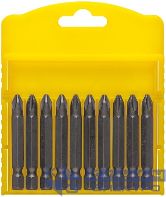 Набор бит сталь S2 профи односторонние 50мм PH2 блистер (уп.10шт) FIT 56707