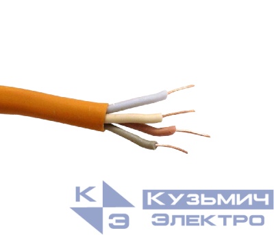 Кабель сигнальный ТЕХНОКАБЕЛЬ, неэкранированный, КПСнг(А)-FRLS, 2*2*0.2мм2 (0.51мм) 200м, оранж. АКЦИЯ