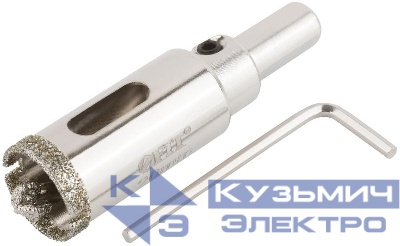 Коронка кольцевая алмазная по керамограниту камню и кафелю 20х70мм с центровочным сверлом FIT 16208