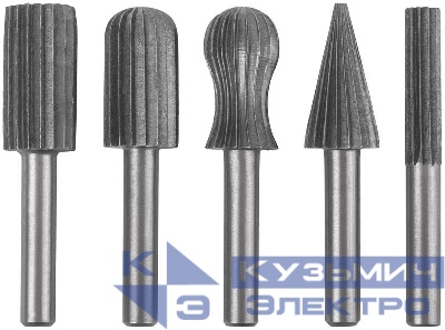 Набор шарошек по металлу HSS сталь Профи (уп.5шт) FIT 36476