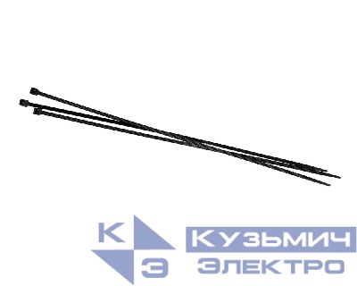 Стяжка нейлоновая 300*3,6 / 100 шт / светостойкая (черная), NETKO Optima "SZ"