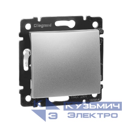 Переключатель проходной 1-кл. СП Valena 10А IP31 250В механизм алюм. IEK 770106