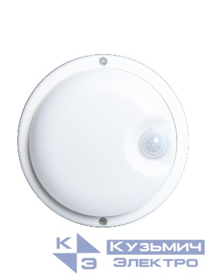 Светильник ДПО 15Вт 4000К IP65 230В круг ЖКХ настен./потолочн. с инфракрасн. датчиком Боезапас КОСМОС bzp_DBO_4K_15W_PIR