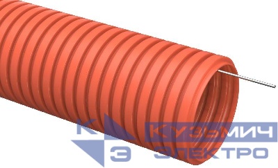 Труба гофрированная ПНД d20мм с протяжкой оранж. (уп.100м) IEK CTG20-20-K04-100