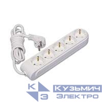 Удлинитель 5х3м с заземл. 16А IP20 защ. шторки Makel N5210043