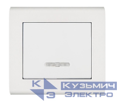 Выключатель 1-кл. Manolya с подсветкой бел. Makel 41001021