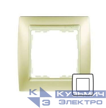 Рамка 1-м Simon82 матов. шампань/метал. Simon 82914-34