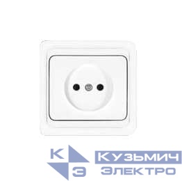 Розетка 1-м СП Валери 16А IP20 без заземл. бел. UNIVersal В0022