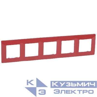 Рамка 5-м Etika красн. IEK 672535