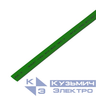 Трубка термоусадочная ТУТ нг 8.0/4.0 зел. 1м REXANT 20-8003