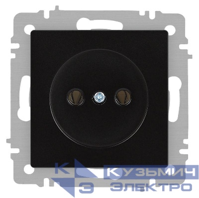 Розетка 1-м СП Accent 6-201-05 16А IP20 250В 2P антрацит Intro Б0063665