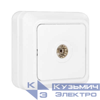 Розетка телевизионная TV 1-м ОП Олимп бел. UNIVersal О0027