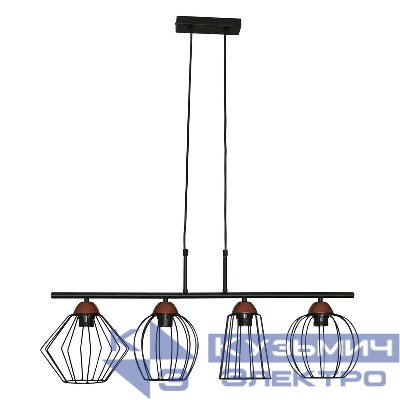 Светильник "Конти" 241 НСБ 01-4х60-109 Е27 (ИМ) подвесной медь черн. муар Элетех 1005405026