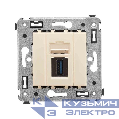 Розетка USB 3.0 1-м СП Avanti "Ванильная дымка" тип А-А DKC 4405303