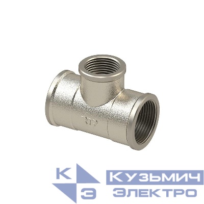 Тройник переходной латунь внутр./внутр./внутр. резьба 1х3/4х1дюйм никель (инд. упак.) RTP 34923