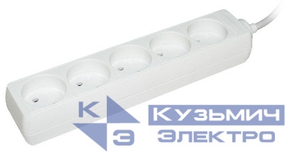 Удлинитель 5х3м без заземл. 10А IP20 У5 2P 250В ПВС 2х0.75 IEK WYP10-06-05-03-N