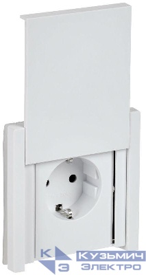 Розетка СП FORTE&PIANO 16А IP44 FP221 с заземл. защ. шторки с крышкой винт. крепл. бел. IEK FP-R16-16-44-K01