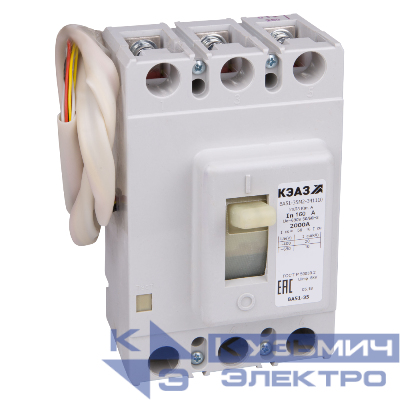 Выключатель автоматический 250А 1500Im ВА51-35М2-341810 УХЛ3 690В AC НР230AC/220DC КЭАЗ 235723