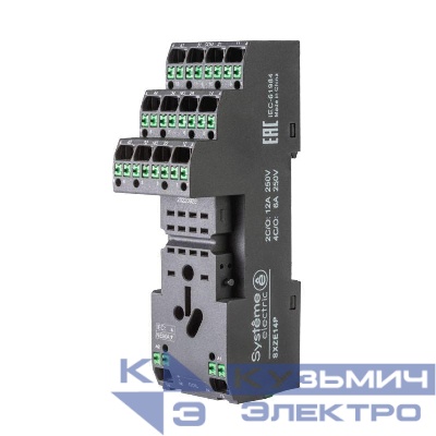 Розетка для реле 2/4СО 12/6А separated SE SXZE14P
