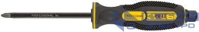 Отверткa ударная сталь S2 шестигран. жало боек под ключ прорезиненная ручка профи 6х100мм PH2 FIT 55626