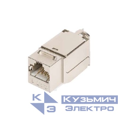 Модуль-вставка Keystone кат.6a (класс Ea) 500МГц RJ45/8P8C FT-TOOL/110/KRONE T568A/B полный экран метал. NIKOMAX NMC-KJSA2-FT-MT