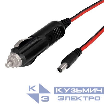 Автозарядка с индикатором разъем 2.1х5.5 (АЗУ) шнур прямой 1.5м Rexant 16-0231