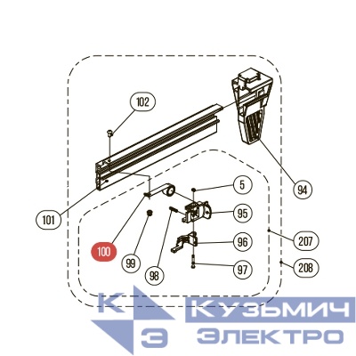 Запчасть №208 для Hybest GSR40A. Магазин в сборе