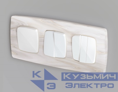OP1010 Лицевая панель OMEGA (Белый глянец) для 1-кл выключателей QUANT