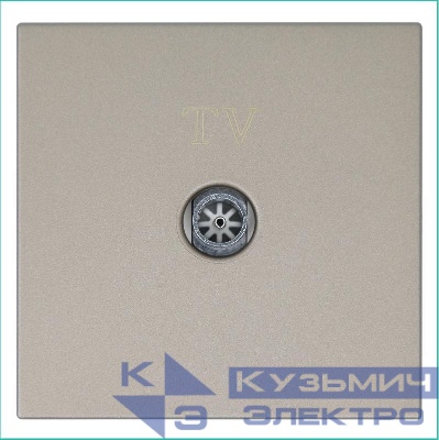 Розетка телевизионная оконечная TV 1-м СП FD Ф9.5мм с накладкой механизм бронза Jasmart FD6001BR