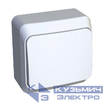 Выключатель кнопочный 1-кл. ОП Этюд 10А IP20 с самовозвратом бел. SE KA10-001B