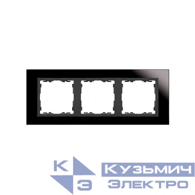 Рамка 3-м Simon82 Nature стекло черн. вставка графит Simon 82837-32