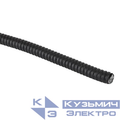 Металлорукав Р3-Ц-ПВХнг в ПВХ изоляции черн. d8мм без протяжки (уп.100м) Эра Б0058932