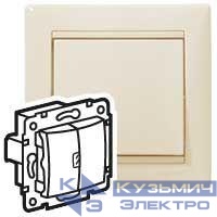 Выключатель 2-кл. СП Valena 10А IP31 250В с оранж. индикацией механизм сл. кость Leg 774345