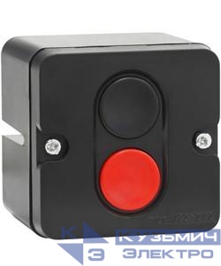 Пост управления ПКЕ 212-2 У3 10А 660В 2 элемента черн. и красн. цилиндр накладной IP40 Электротехник ET519068