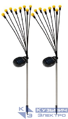 Светильник светодиодный садовый SLR-S04-YS2 "Светлячки" желт. на солнечн. батарее (уп.2шт) ФАZА 5012806